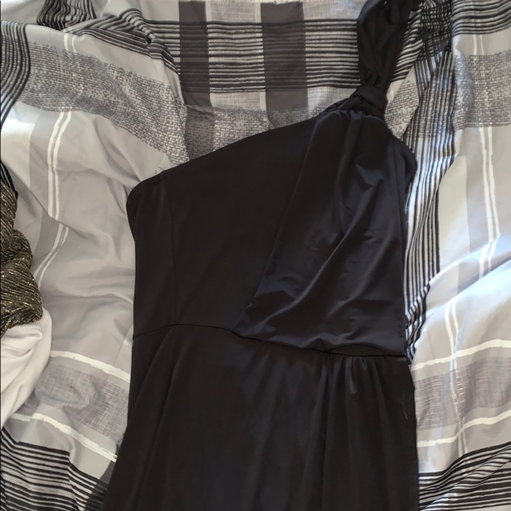 a one shoulder dress